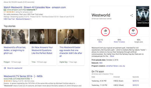 google like dislike movie