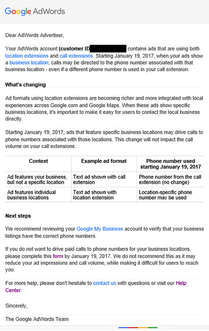 location extension google adwords