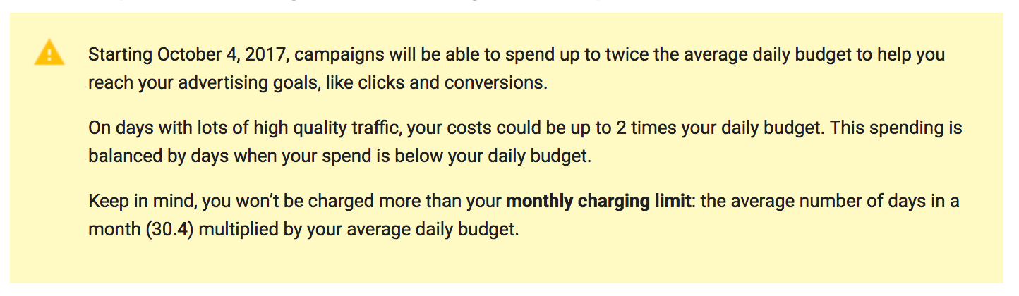 Adwords can spend double your budget
