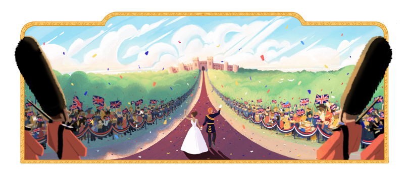 Royal wedding doodle image