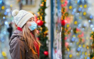 Person Wear Winter Hat and Face Mask