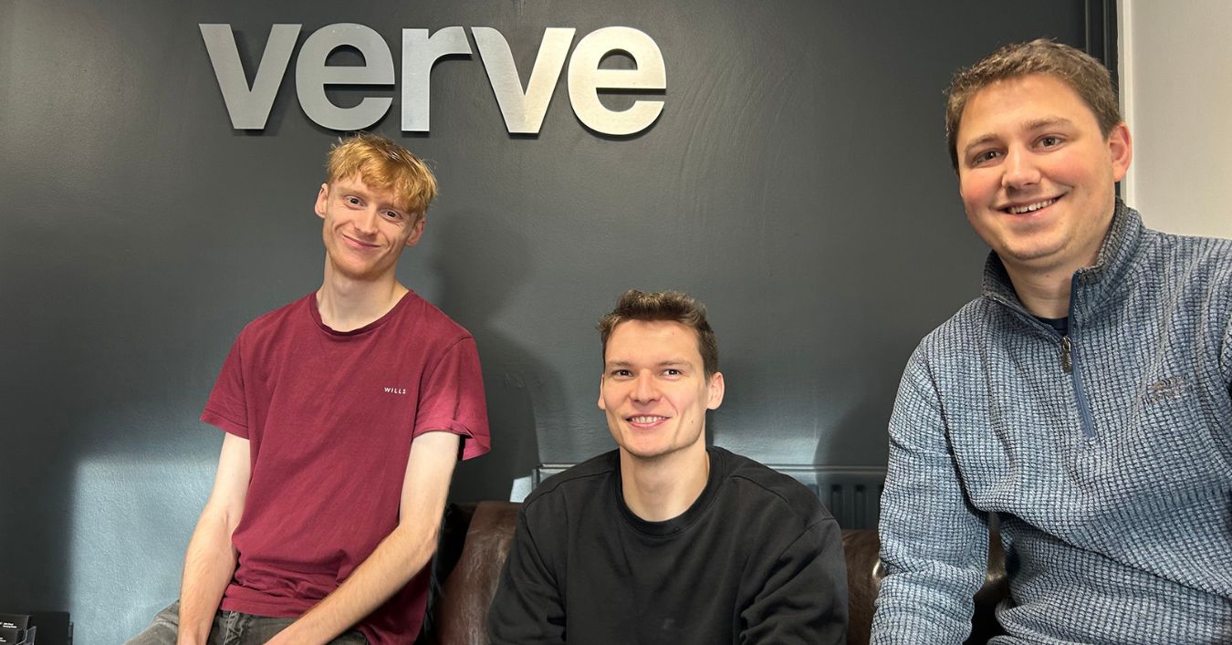 Verve Team Callum Richardson Digital Marketing Manager, Sam Blackbourn Account & Project Manager and Tom Reynolds Developer