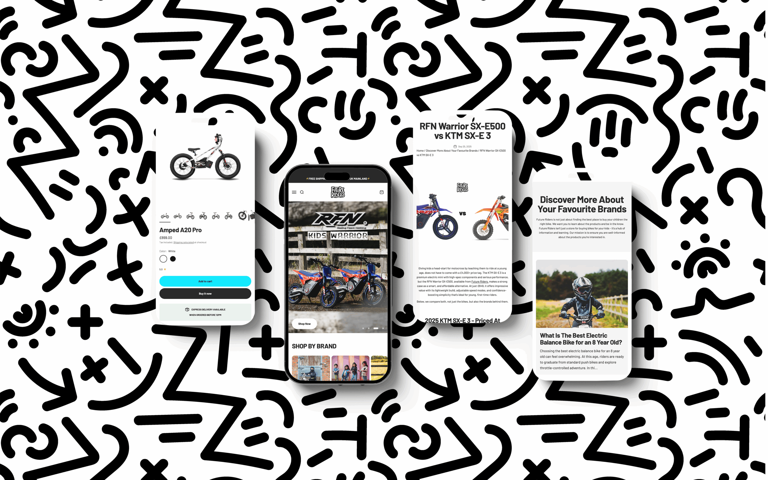 Future Riders mobile Mockup