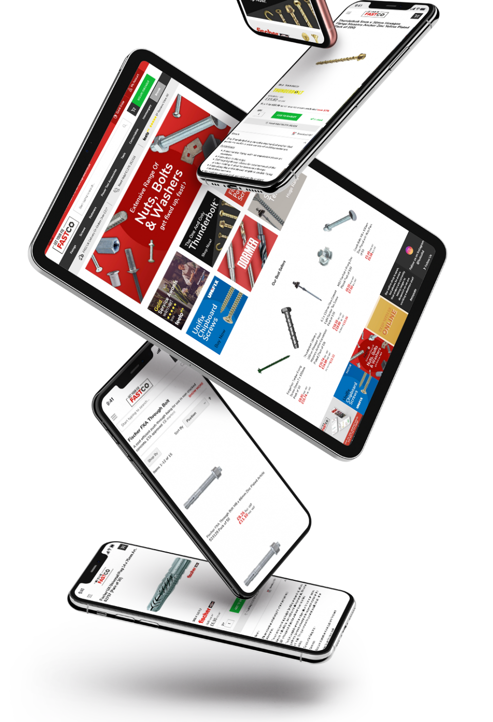 Mobile Tablet Screens Fastco Website Pages