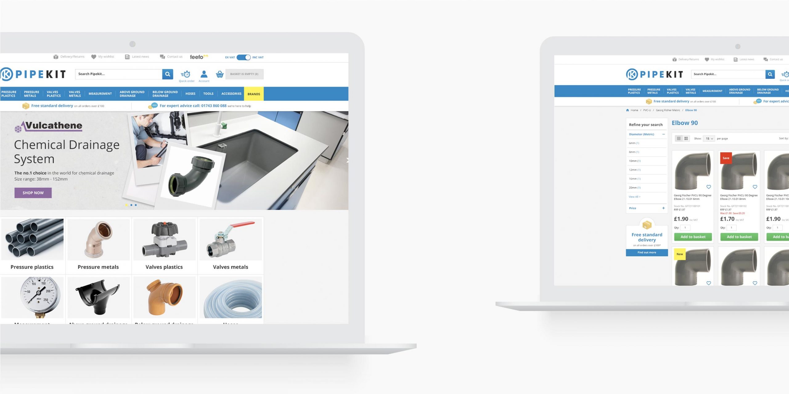 Laptop Displaying Pipekit Websites Page