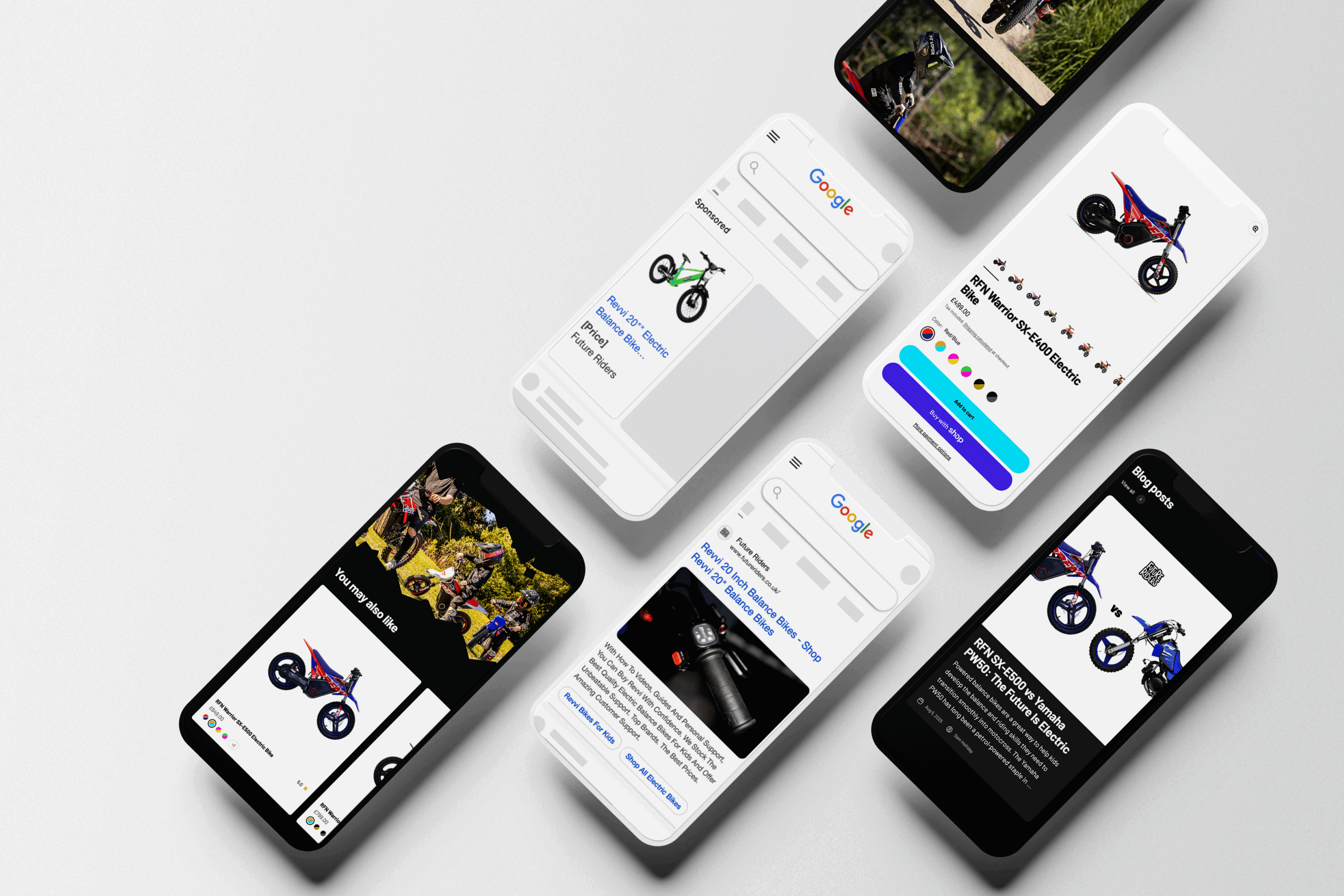 Future Riders mobile Mockup