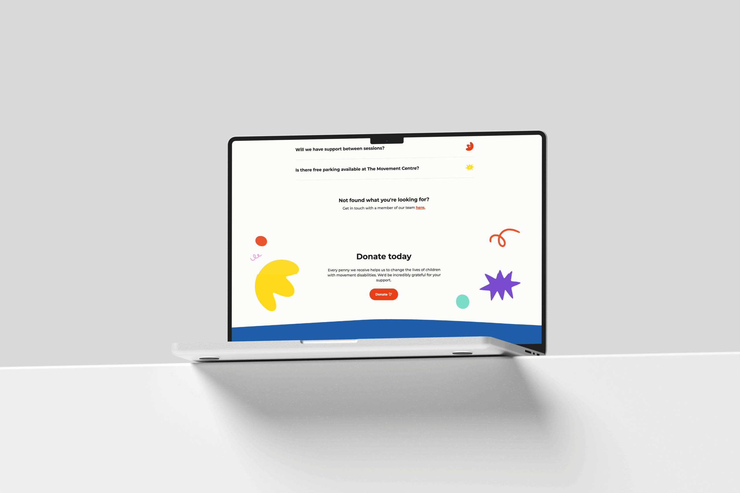 Movement Center Website Laptop Mockup