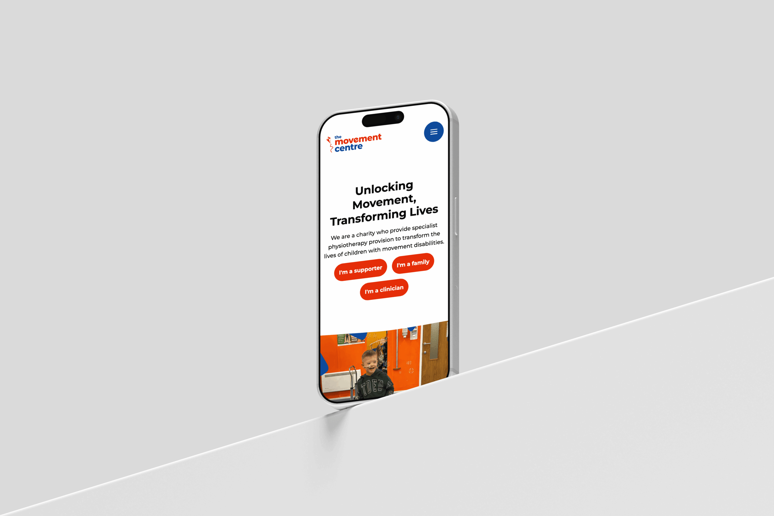 Movement Center Website Mobile Mockup