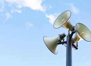 Megaphone speakers