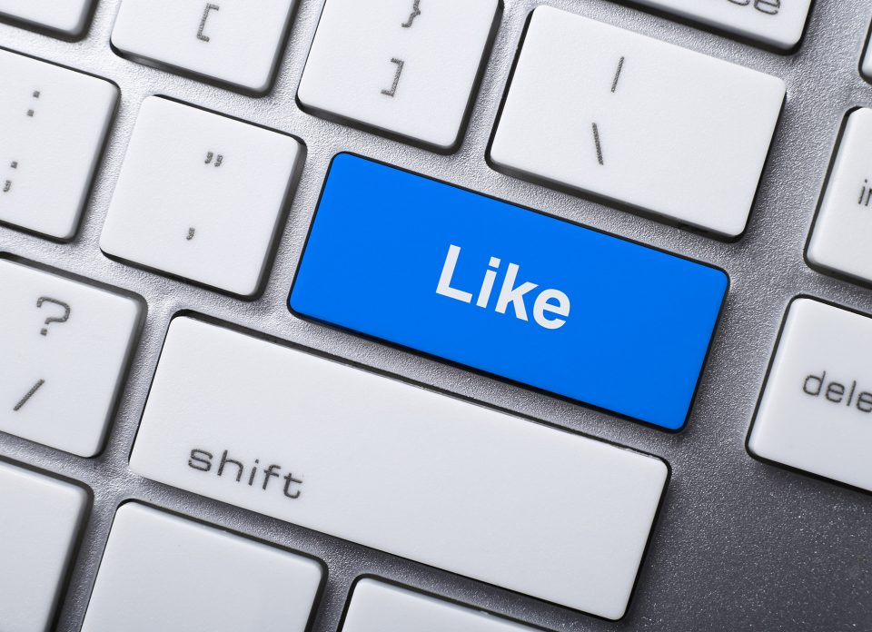Verve News Articles Top 10 tops for successful facebook marketing - like button on laptop