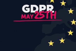 GDPR - May25th text with gold stars