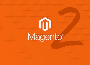 Magento logo - 2 in background