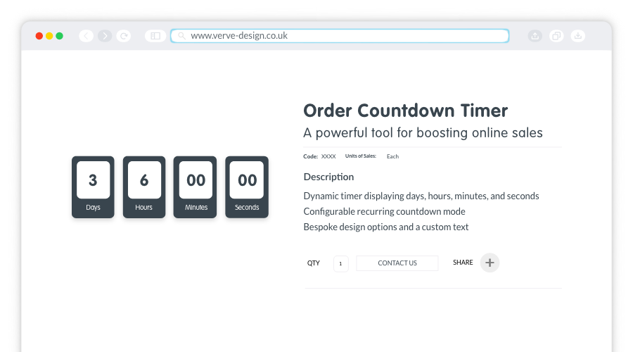 Verve News Articles Order Countdown Timer