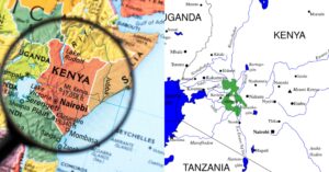 Maps showing Kenya and the Mau region